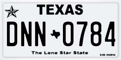 TX license plate DNN0784