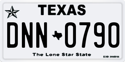 TX license plate DNN0790