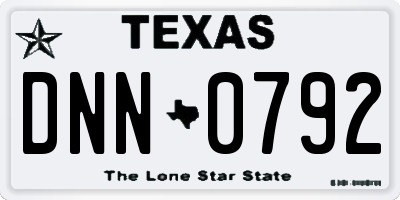 TX license plate DNN0792