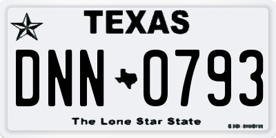 TX license plate DNN0793