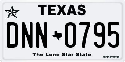 TX license plate DNN0795