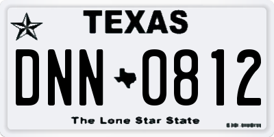 TX license plate DNN0812