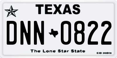 TX license plate DNN0822