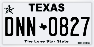 TX license plate DNN0827