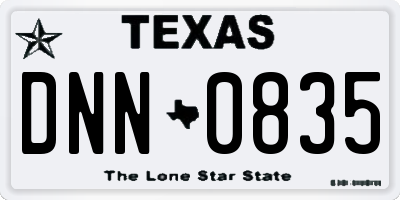 TX license plate DNN0835