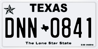TX license plate DNN0841