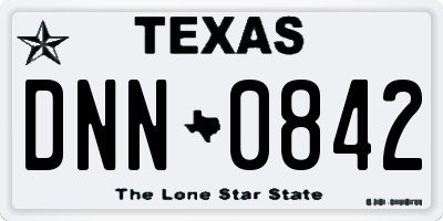 TX license plate DNN0842