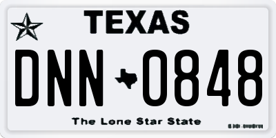 TX license plate DNN0848