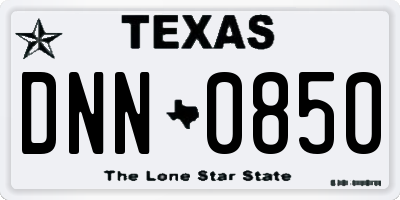 TX license plate DNN0850