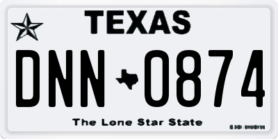 TX license plate DNN0874