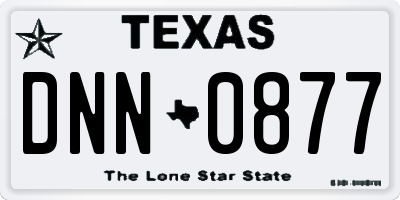 TX license plate DNN0877