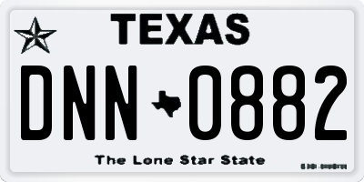 TX license plate DNN0882