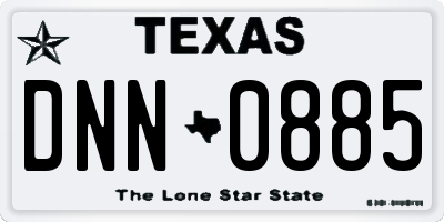 TX license plate DNN0885