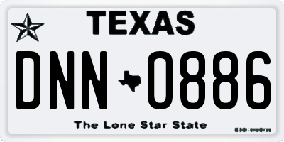 TX license plate DNN0886