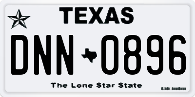 TX license plate DNN0896