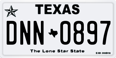 TX license plate DNN0897