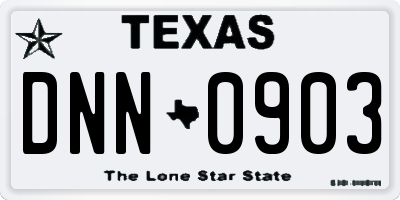 TX license plate DNN0903