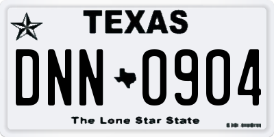 TX license plate DNN0904