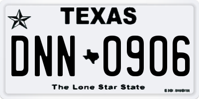 TX license plate DNN0906