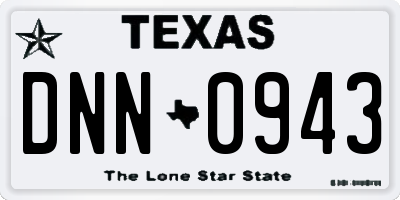 TX license plate DNN0943