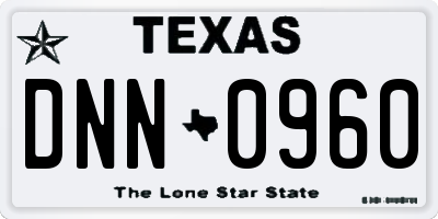 TX license plate DNN0960
