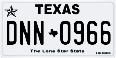 TX license plate DNN0966