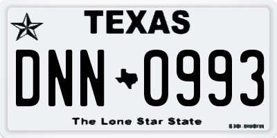TX license plate DNN0993