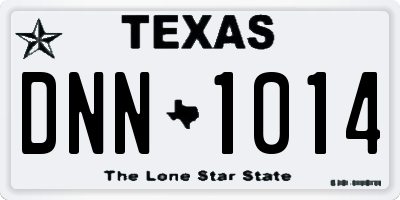 TX license plate DNN1014