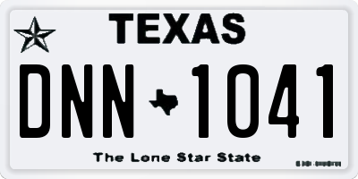 TX license plate DNN1041
