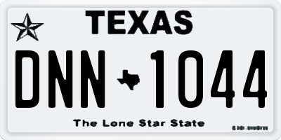 TX license plate DNN1044