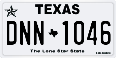 TX license plate DNN1046