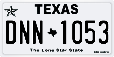 TX license plate DNN1053