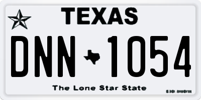 TX license plate DNN1054