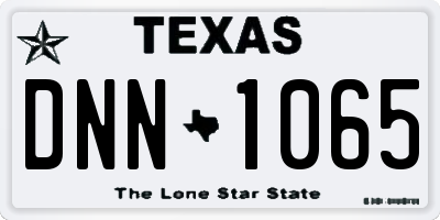 TX license plate DNN1065