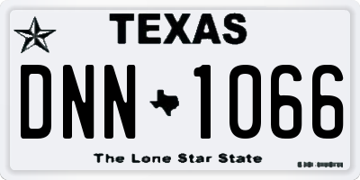 TX license plate DNN1066