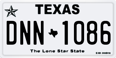 TX license plate DNN1086