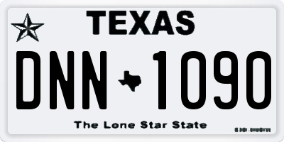 TX license plate DNN1090