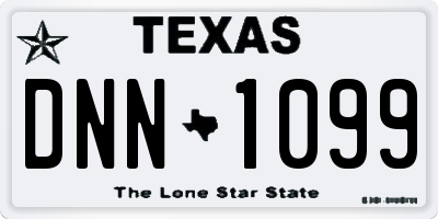 TX license plate DNN1099