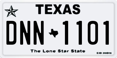 TX license plate DNN1101