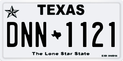 TX license plate DNN1121