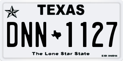 TX license plate DNN1127