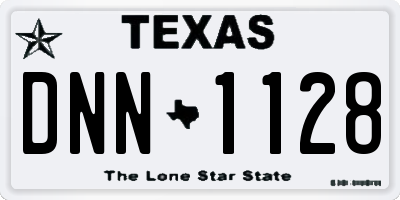 TX license plate DNN1128