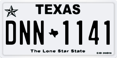 TX license plate DNN1141