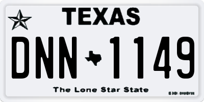TX license plate DNN1149