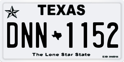 TX license plate DNN1152