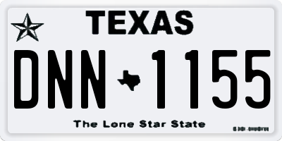 TX license plate DNN1155