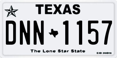 TX license plate DNN1157