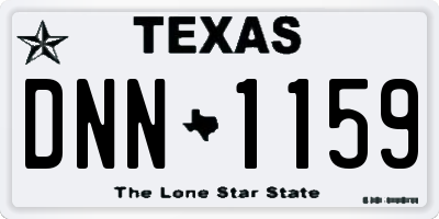 TX license plate DNN1159