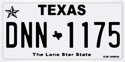 TX license plate DNN1175