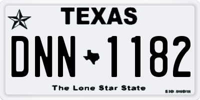 TX license plate DNN1182
